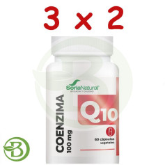Pack 3x2 Coenzima Q10 60 Cápsulas Vegetais Soria Natural