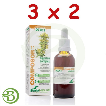 Pack 3x2 Composor 11 Digeslan Complex 50Ml. Soria Natural