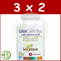 Pacote 3x2 Coloncalm Flora 30 Cápsulas Sura Vitasan