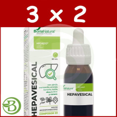Pacote 3x2 Composor 3 Complexo Hepavesical 50Ml. Soria Natural