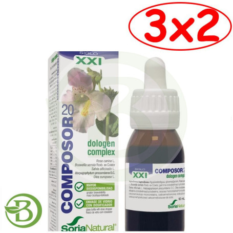 Pack 3x2 Composor 20 Dologen Complex 50Ml. Soria Natural