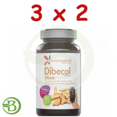 Pacote 3x2 Dibecol Gluco 90 Cápsulas Natural World