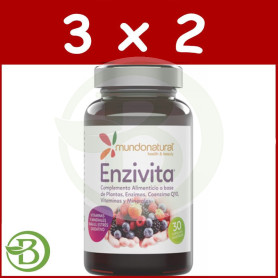 Pack 3x2 Enzivita 30 Cápsulas Mundo Natural