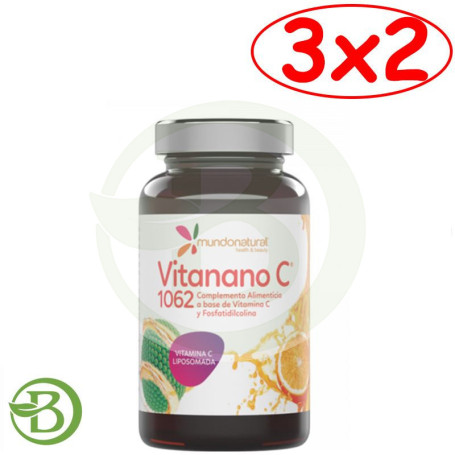 Pack 3x2 Vitanano C 1062 30 Cápsulas Mundo Natural
