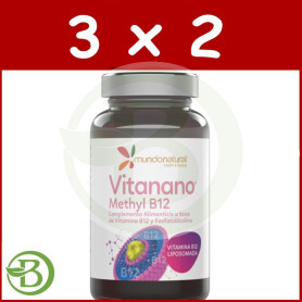 Pack 3x2 Vitanano Methyl B12 30 Capsulas Mundo Natural