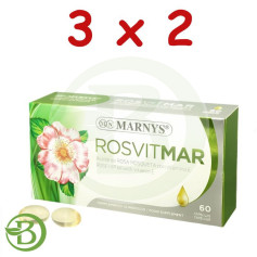 Pacote 3x2 Rosvitmar Óleo de Rosa Mosqueta 60 Cápsulas Marnys