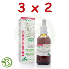 Pack 3x2 Composor 15 Artemisa Complex 50Ml. Soria Natural