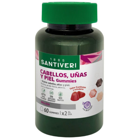 Cabelo, Unhas e Pele Gummies 60 Gummies Santiveri