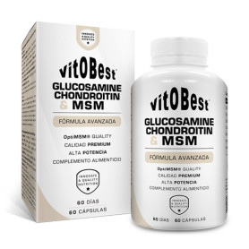 Glucosamina + Condroitina + MSM 60 cápsulas. Vit.O.Melhor