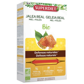 Geleia Real Mel + Pólen Bio 1500mg 20 Ampolas Superdiet