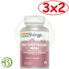 Pacote 3x2 Plus Fitoestrógeno 60 Cápsulas Solaray