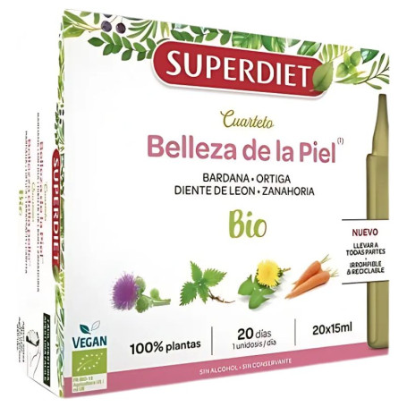 Superdiet Organic Skin Beauty Quartet 20 Ampolas