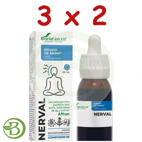 Pack 3x2 Composor 28 Nerval Complex 50Ml. Soria Natural