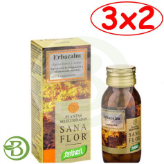Pacote 3x2 Comprimidos Sanaflor 2 Erbacalm 30Gr. Santiveri
