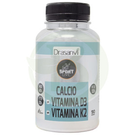 Cálcio Vitamina D3+K2 90 Comprimidos Sport Live Drasanvi