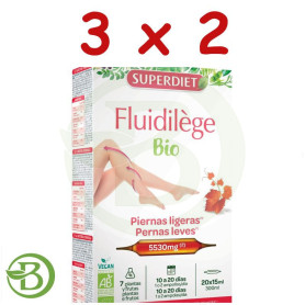 Pack 3x2 Fluidilege Bio 20 Ampollas Superdiet
