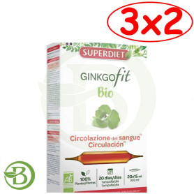 Pack 3x2 Ginkgofit Bio 20 Ampollas Superdiet
