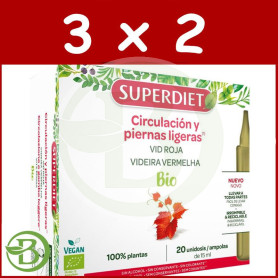 Pack 3x2 Vid Roja Bio 20 Ampollas Superdiet
