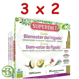 Pack 3x2 Cuarteto Bienestar del Hígado (Digest) Bio 20 Ampollas Superdiet