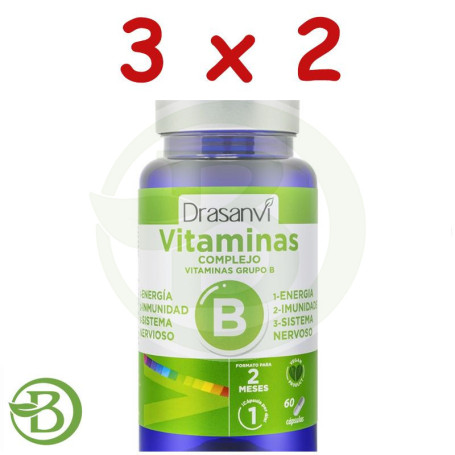 Pack 3x2 Vitamina B Complex 60 Cápsulas Drasanvi