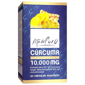 Cúrcuma 10.000mg 40 Cápsulas Vegetais Pure State