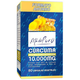 Cúrcuma 10.000mg 80 Cápsulas Vegetais Pure State