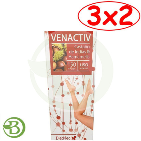 Pack 3x2 Venactiv Gel Piernas 150Ml. Dietmed