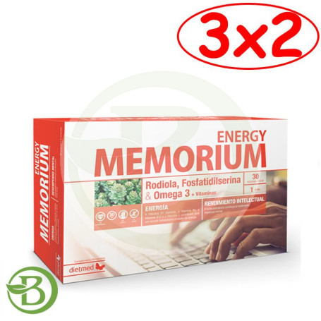 Pack 3x2 Memorium Energy Omega 3 30 Ampollas Dietmed