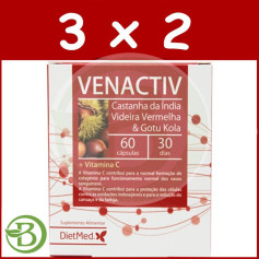Pack 3x2 Venactiv Piernas 60 Cápsulas Dietmed