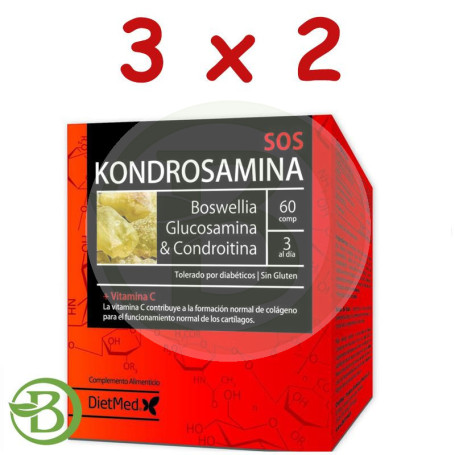 Pack 3x2 Kondrosamina Forte 60 Comprimidos Dietmed