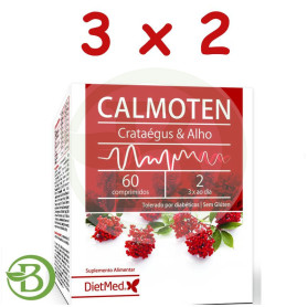 Pack 3x2 Calmoten Con Espino Blanco 60 Comprimidos Dietmed