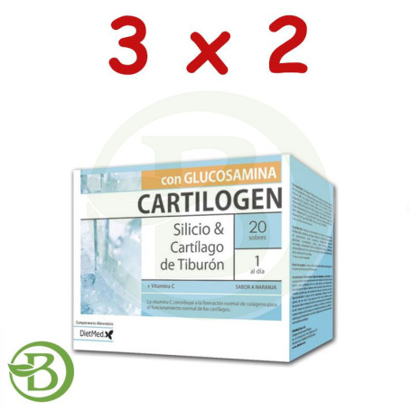 Pack 3x2 Cartilogen 20 Sobres Dietmed
