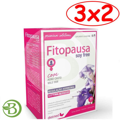 Pack 3x2 Fitopausa Soy Free 60 Cápsulas Dietmed