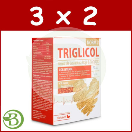 Pack 3x2 Triglicol Norm 7 Plus 30 Comprimidos Dietmed