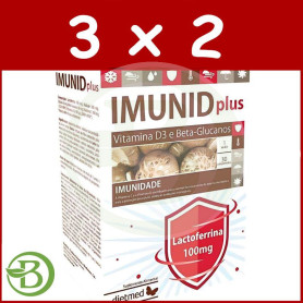 Pack 3x2 Imunid Pus + Lactoferrina 30 Comprimidos Dietmed