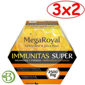 Pack 3x2 Megaroyal Immunitas Super 2500 20 Ampollas Dietmed