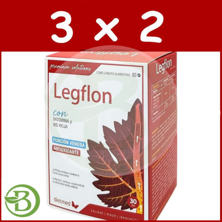 Pack 3x2 Legflon 60 Comprimidos Dietmed