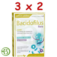 Pacote 3x2 Bacidofilus Flora 30 Cápsulas Dietmed