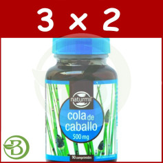 Embalagem 3x2 Cavalinha 500mg. 90 comprimidos Naturmil