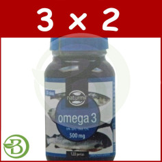 Embalagem 3x2 Ômega 3 500mg. 120 Pérolas Naturmil