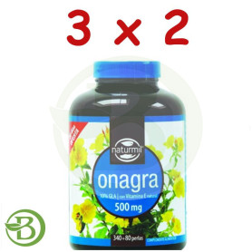 Pack 3x2 Onagra 500Mg. 340+80 Perlas Naturmil