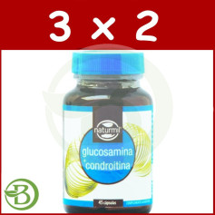 Pack 3x2 Glucosamina + Condroitina 45 Cápsulas Naturmil