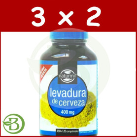 Pack 3x2 Levadura de Cerveza 400Mg. 360 + 120 Comprimidos Naturmil