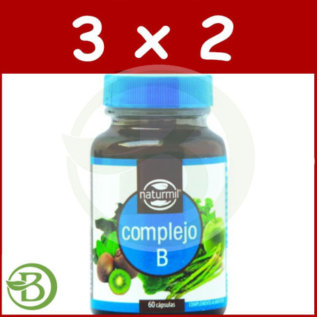 Pack 3x2 Complejo B 60 Cápsulas Naturmil
