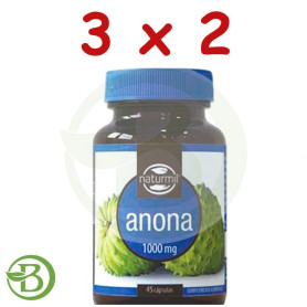 Pack 3x2 Graviola (Anona) 1000Mg. 45 Cápsulas Naturmil