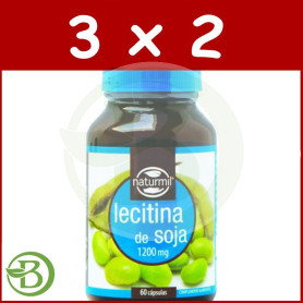 Pack 3x2 Lecitina de Soja 1200Mg. 60 Cápsulas Naturmil