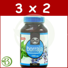 Embalagem 3x2 Borragem 1000mg. 90 Pérolas Naturmil