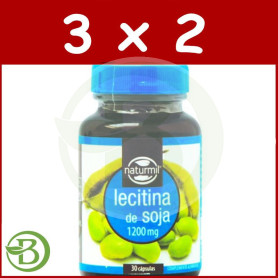 Pack 3x2 Lecitina de Soja 1200Mg. 30 Cápsulas Naturmil