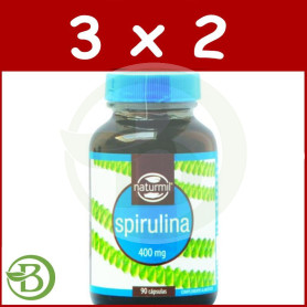 Pack 3x2 Spirulina 400Mg. 90 Cápsulas Naturmil