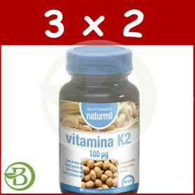 Pack 3x2 Vitamina K2 100Mg. 60 Comprimidos Naturmil